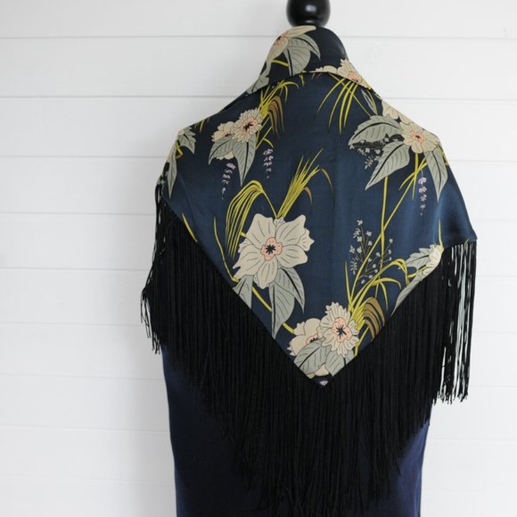 Navy Blue mid length vest jacket - Picture 7 of 8